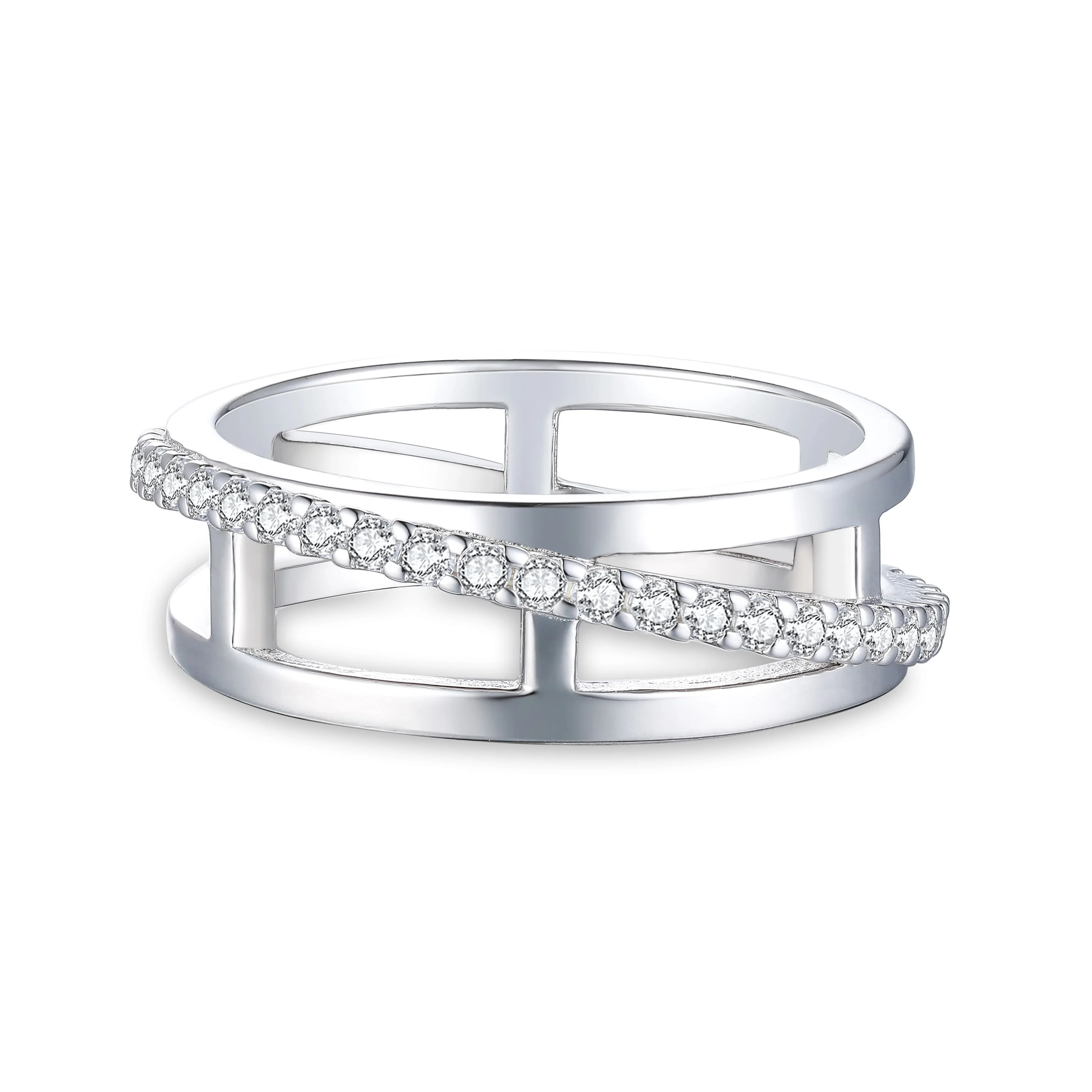 

Hot Selling 925 Sterling Silver Ring Round Wedding Anillos De Plata Ley Womens Diamond Engagement Rings Fashion Jewelry
