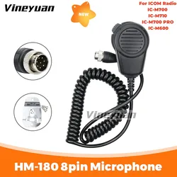 NEW Hand Speaker Mic HM-180 8pin Microphone Replace  For ICOM IC-M700 IC-M710 IC-M700 PRO IC-M600 Radio （EM-48/HS-50/EM101）