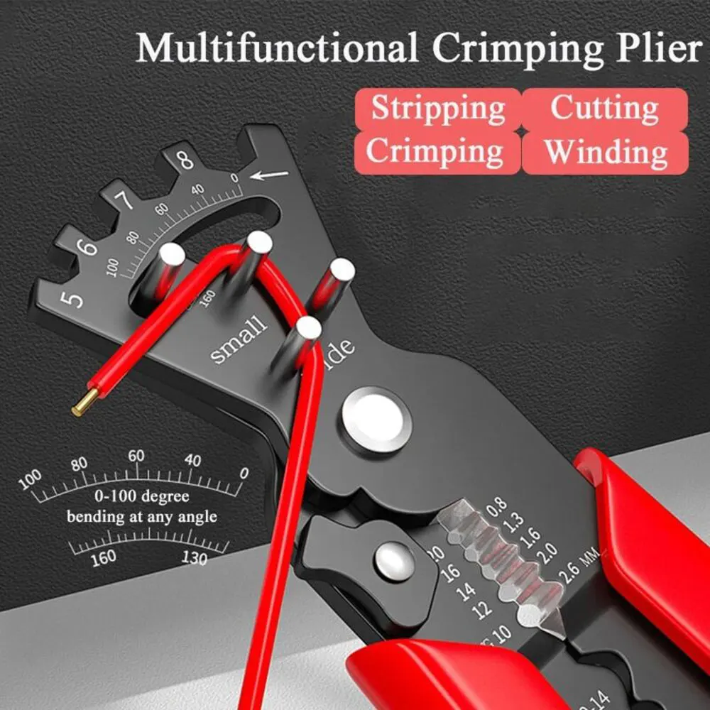 Multifunctional Special Wire Stripping Pliers for Electrician Cutting Wire Stripping Skin Pressing Wire Winding Scissors