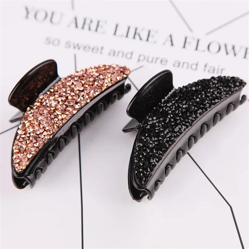 

Women Full Rhinestone Resin Hair Claws Acetate Hair Accessories Crab Hair Clips For Girls Lady Moon Hair Clips Hairpins Jewelry