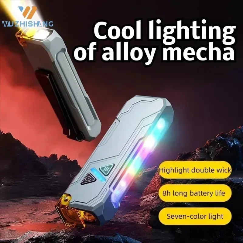 USB Rechargeable RGB Camping Light Magnetic White Purple Main 7 Color Side lanp Aluminum IPX4 Waterproof for Outdoor Emergenc