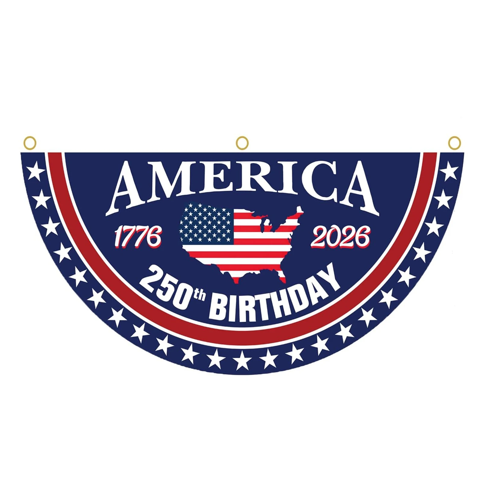 45*90cm 250th Anniversary American Fan Flag Indoor Outdoor Garden Decoration Flag Holiday Party Scene Layout Supplies