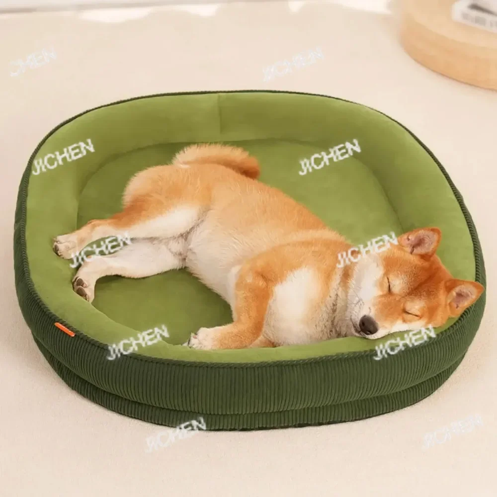 

HS HSCorduroy Кровать для собак Съемный моющийся коврик для собак Зимний утолщенный теплый коврик для собак Мягкий плюшевый противоскользящий диван-кровать для домашних животных Accesso