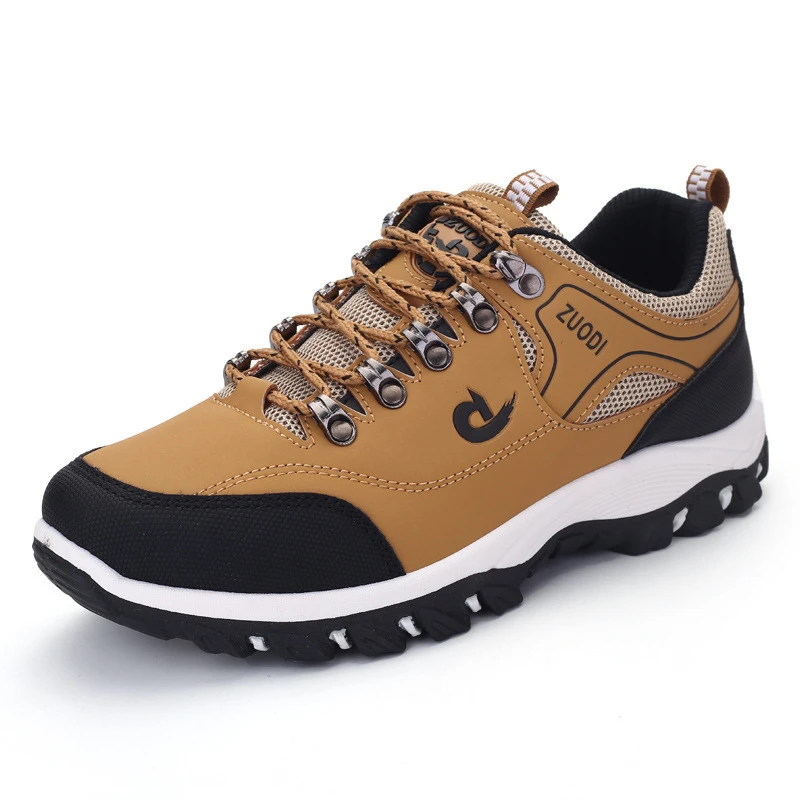 Spring And Summer Color Combination Front Lace-Up Summer Universal Men's Yellow Low Top Round Head Casual Flat Heel Men's Shoes