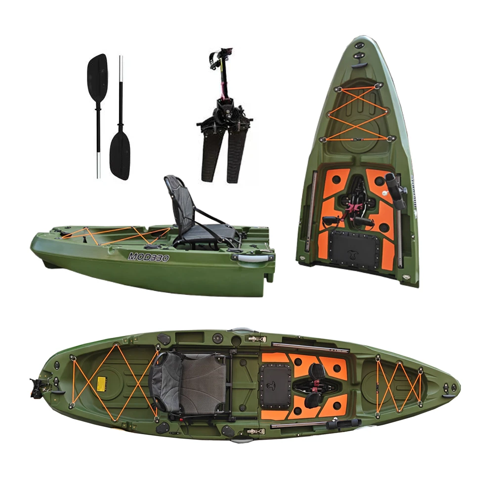 2-teiliges modulares Pedalantrieb-Angelkajak, wasserdichtes Ruderboot für Outdoor-Sportarten – Verkaufsförderung