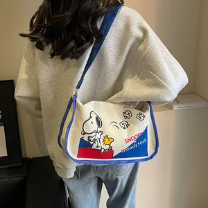 Kawaii Snoopy Anime Crossbody Bag, Cartoon, Casual, Combination Scholarship, Fashion, Student Background 12 Main Sales Snoopy Backpack - №1