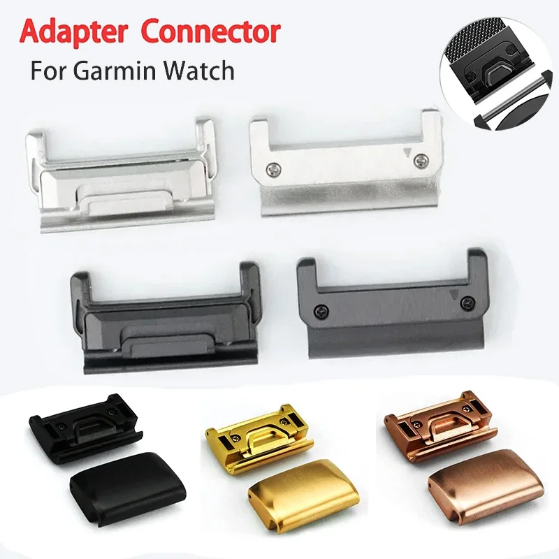 Quick-Fit 20mm 22mm 26mm Metal Watch Adapter for Garmin Fenix 8 7Xpro 6X 6Xpro Fenix 6 6S 5X Fenix 3  Easy Fit Buckle Connector