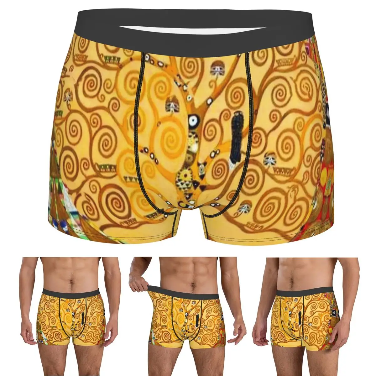 

Boxer Underpants Shorts Gustav Klimt - Tree Of Life Panties Men Breathable Underwear for Homme Man Boyfriend Gift