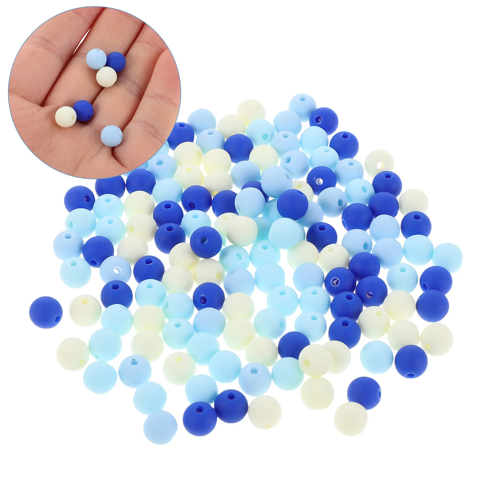 

400pcs Acrylic Round Beads 8Mm Loose Bead For Jewelry Making Diy Bracelet Necklace Craft Supplies Beads For Making Jewellery