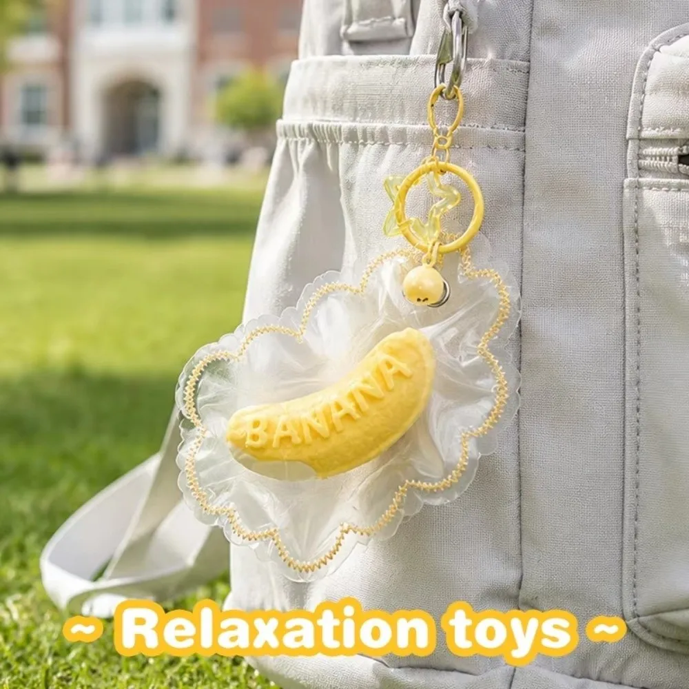 Soft Fidget Sticky Bag Slow Rebound Slow Rising Slow Rebound Simulated Fruit Food Food Grade Silicone Banana Bread