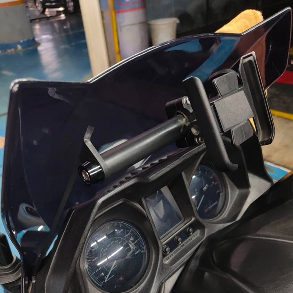 NEW Motorcycle Accessories For KYMCO Xciting 250 300i 350 400 S400 GPS Navigaton Phone Holder Adapter Brack view 5