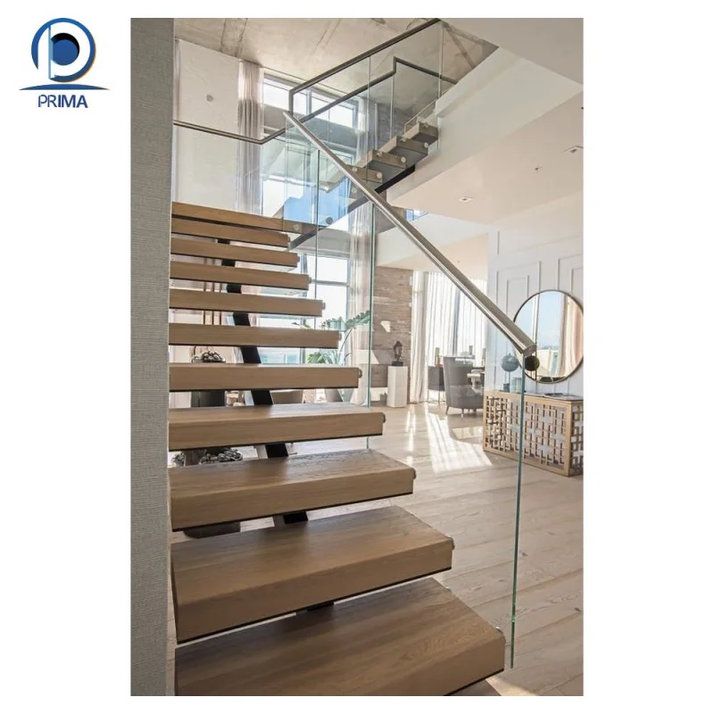 custom.Custom Modern Home Decoration Stairs Steel Structure Wood Tread Straight Stairs with 5-year Warranty