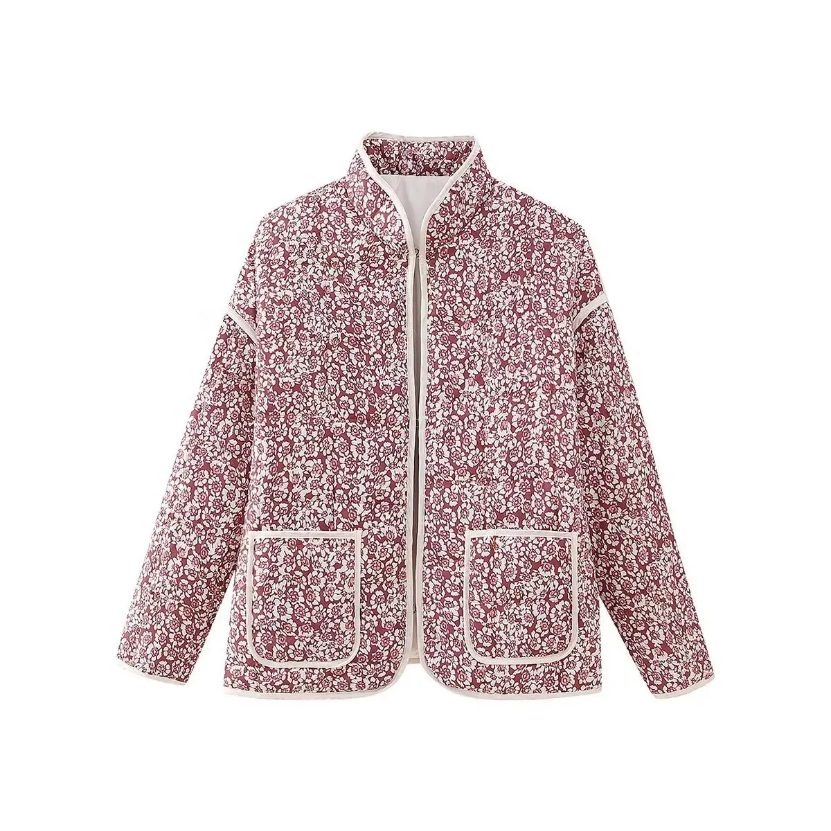 

New Fall/winter Style Loose and Comfortable Printed Cotton Casual Multi-Purpose Mid-Length Women's Coat