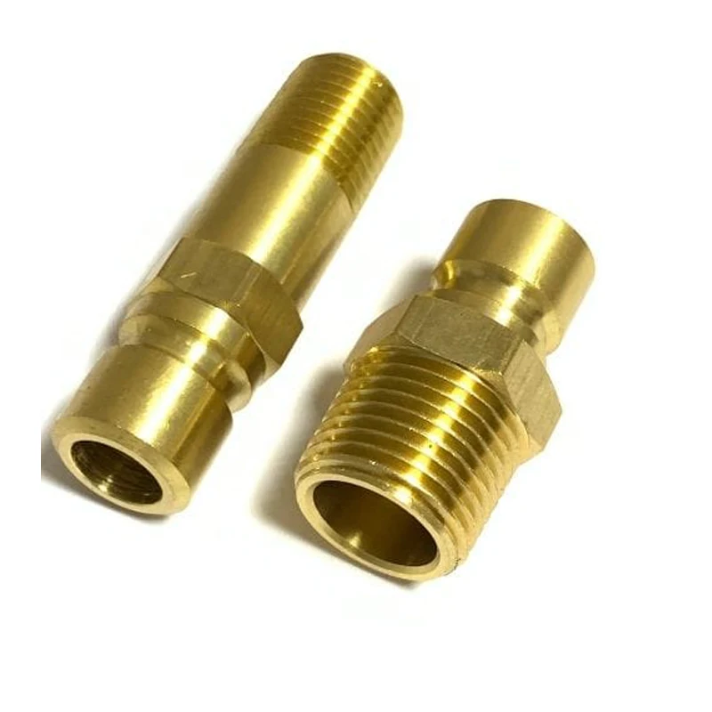 Customized Brass Coupler Brass Pipe Fitting  Custom High Precision CNC Turned Brass Components