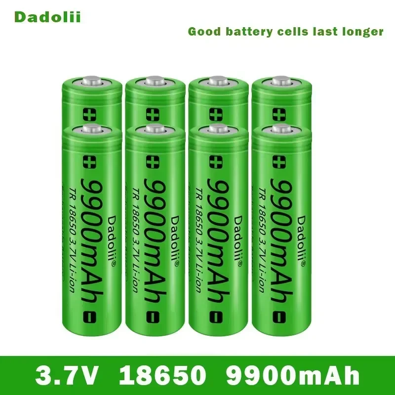 1-40pcs 9900mah 3.7V 18650 rechargeable battery for LED flashlight torch batery Litio battery