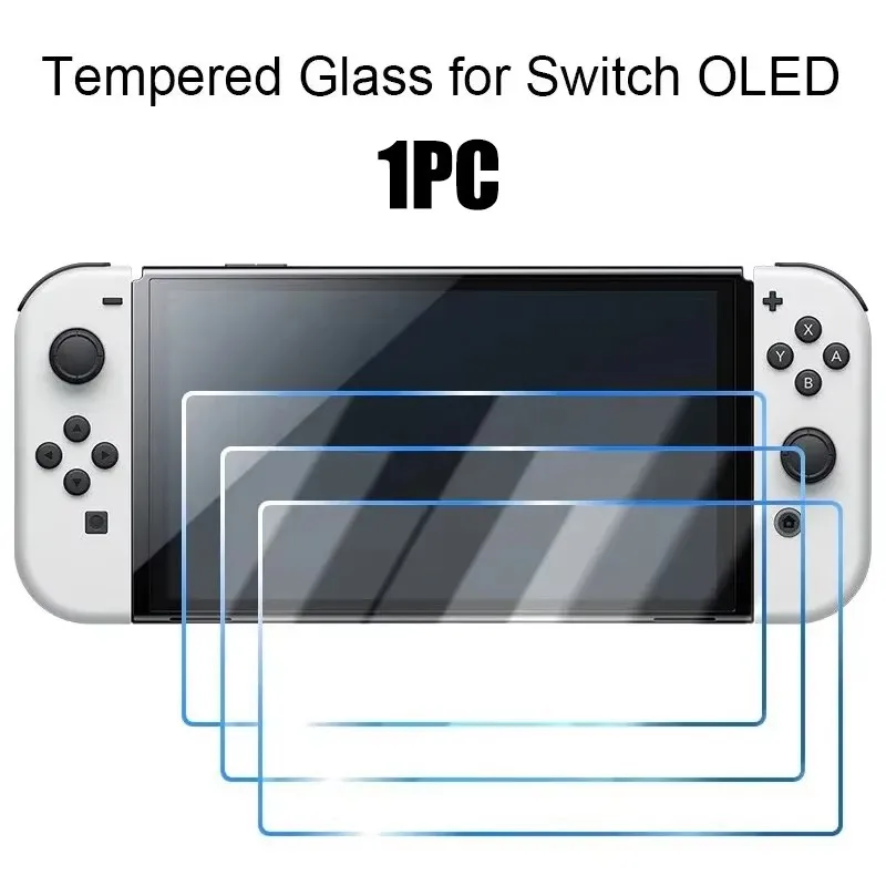 1-4 STUKS Gehard Glas voor Nintendo Switch OLED 3 Stuks Screen Protector Film voor Nintendo Switch Switch Lite Beschermend Glas