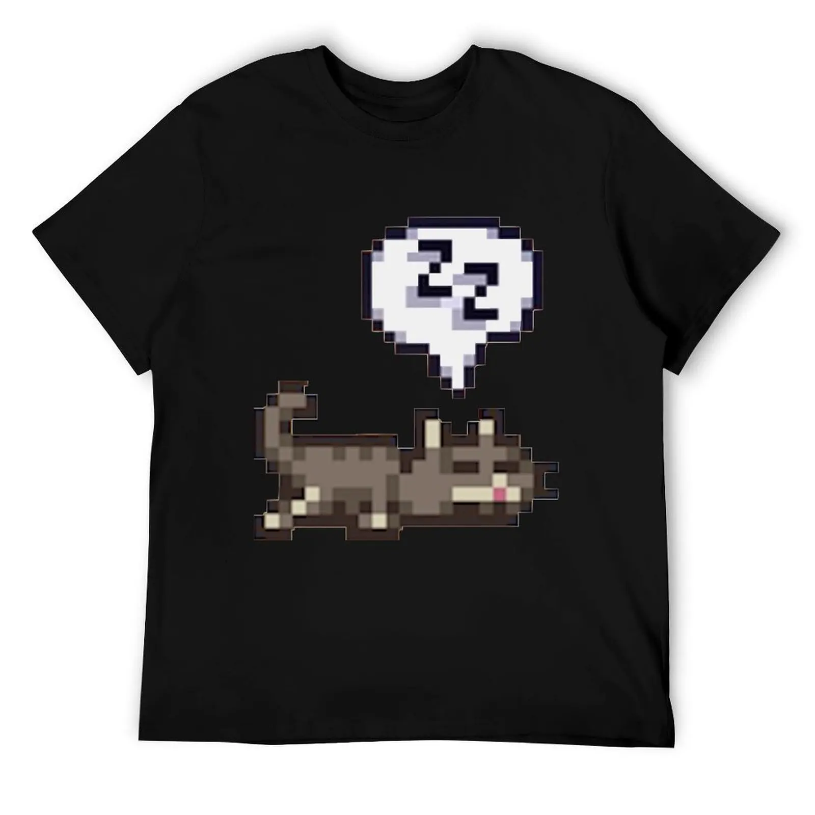 

Stardew Valley Sleeping Cat Sploot T-Shirt t shirts for man cotton funny graphic t shirts for man t shirt man casual T-Shirt
