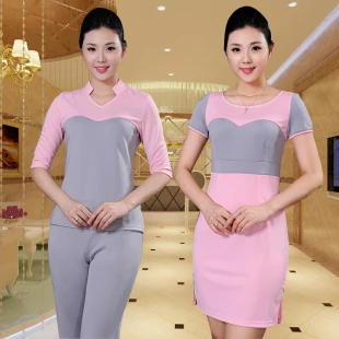 Conjunto de roupas de trabalho para técnico de terapia de pés de beleza e saúde