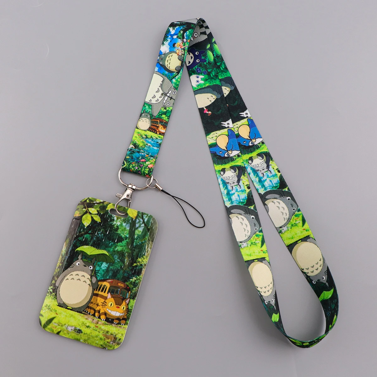 Kawaii Grey Genie Lanyards for Keys Neck Strap ID Card Phone Straps Badge Holder Hang Rope Keychain Accessories Fashion Gifts