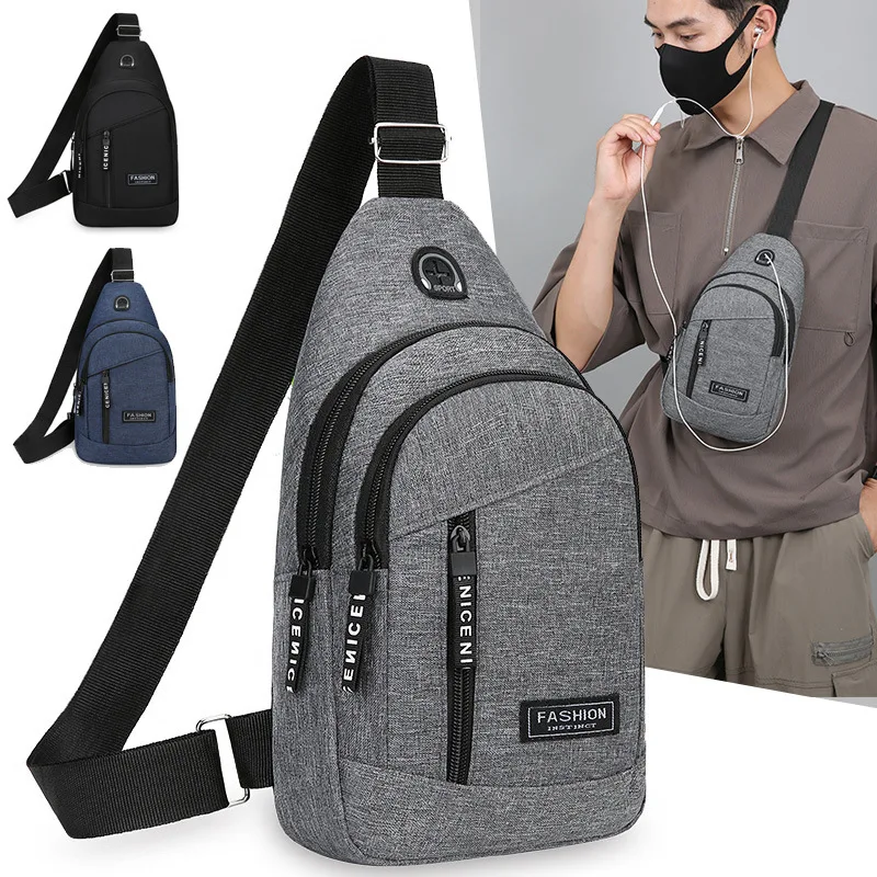 

Высококачественная повседневная оксфордская мужская нагрудная сумка на слинге, большая вместительная сумка через плечо для занятий спортом на открытом воздухе, путешествий, езды на велосипеде, рюкзак