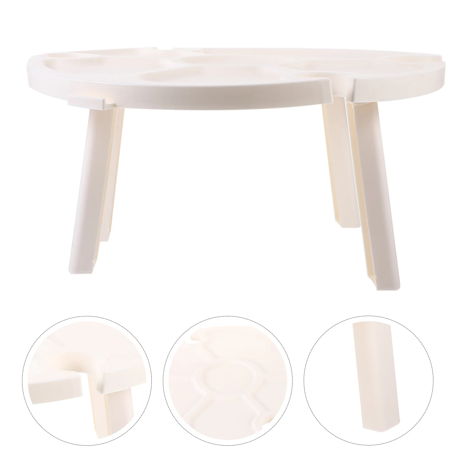 

Plastic Folding Picnic Table Portable Small Outdoor Wine Table Lightweight Beach Camping Beach Tables for Sand Foldable