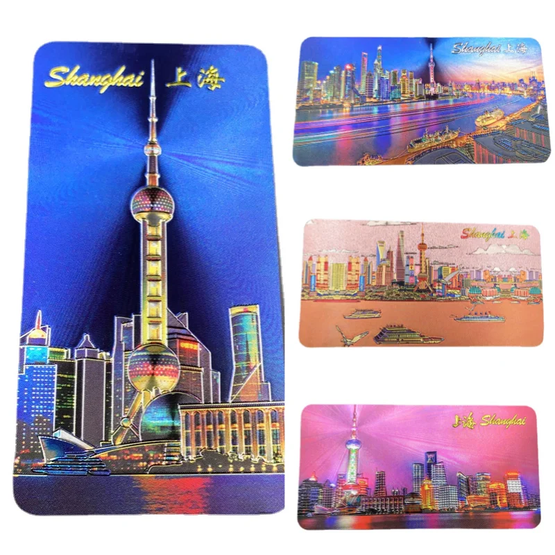 China Shanghai Travelling Souvenirs The Bund Fridge Stickers Lujiazui Oriental Pearl TV Tower Fridge Magnets Birthday Gifts