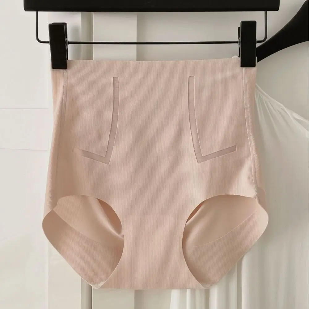 Mutandine modellanti in seta di ghiaccio da donna a vita alta in cotone con cavallo dopo il parto Intimo invisibile Intimo senza cuciture femminile