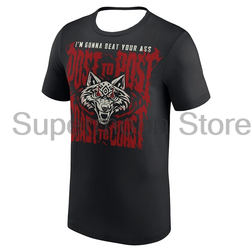 Men's Black Jacob Fatu I'm Gonna Beat Your Ass T-shirt Crewneck Short Sleeve Streetwear Tee Women Outdoor Sportwear Tops