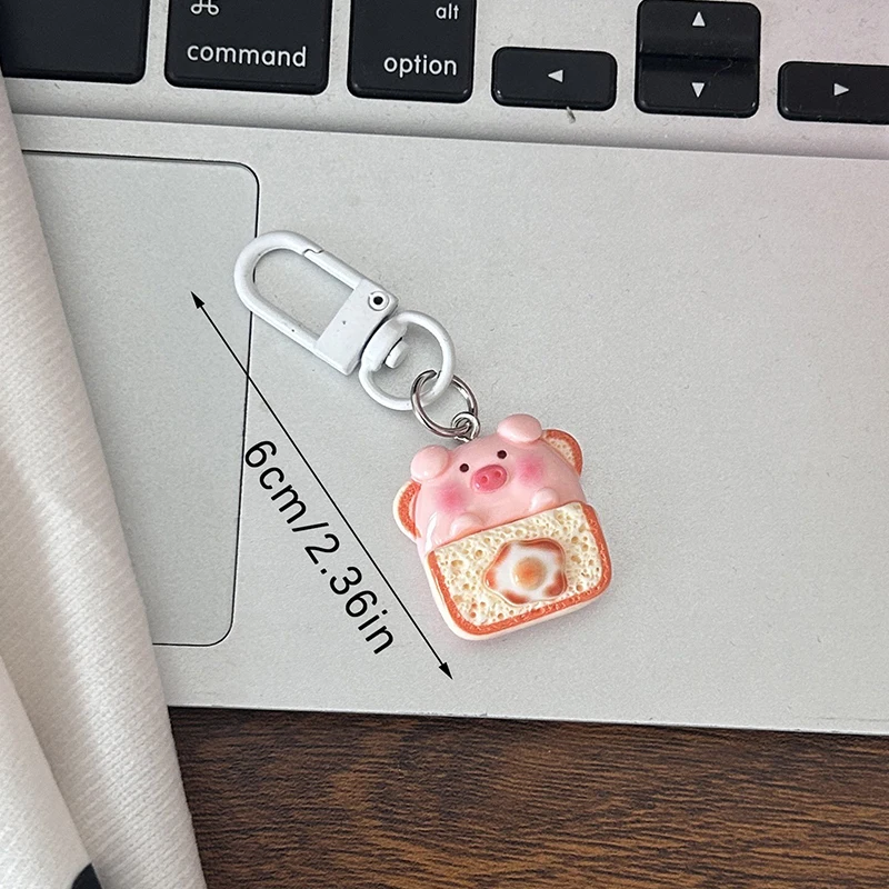 Cute Cartoon Animal Dessert Keychain Cookie Bear Fashion Pendant Lovely Animal Keychain Backpack Decoration Couple Gifts