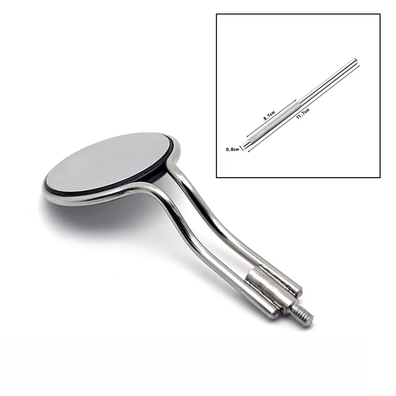 

Dental Exam Mirror Double-sided Reflective Mouth Mirror Reusable Stainless Steel Oral Care Tool for Dentist Clinic & Teeth