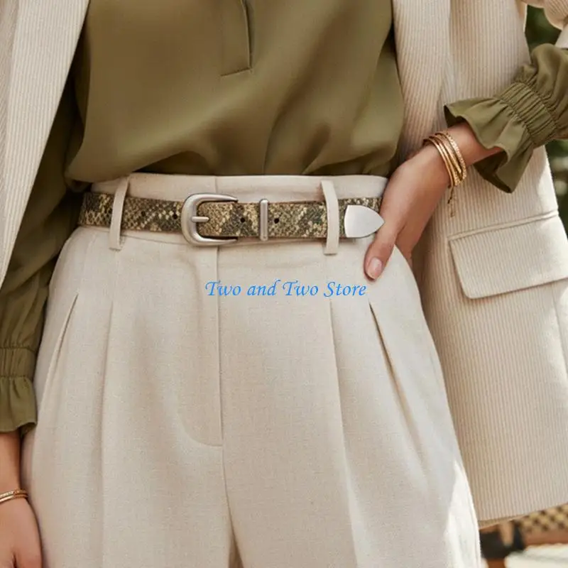 

HX6F Fashion Thin Dress Belt 110cm Length Textured Leather Waist Strap Girdle Multiple Color Option Waistband