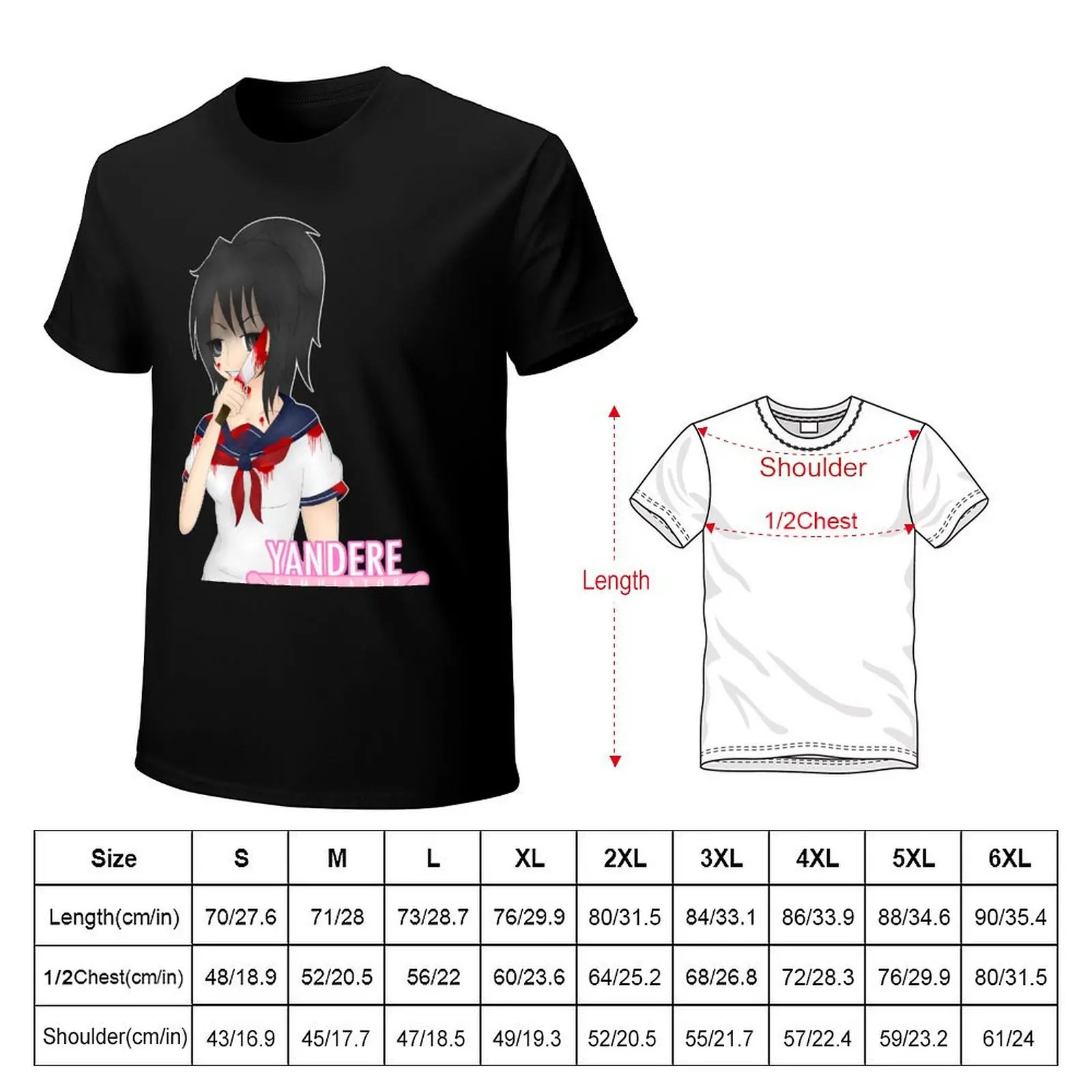 Yandere Simulator: Yandere Chan 2 T-Shirt High Elasticity Sports T-Shirt