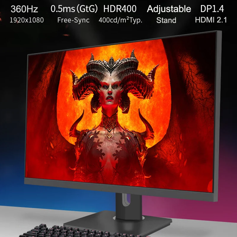 Desktop PC Gamer 360Hz 27 inch Fast IPS Gaming  360Hz Computer Screen 0.5ms Adaptive-Sync