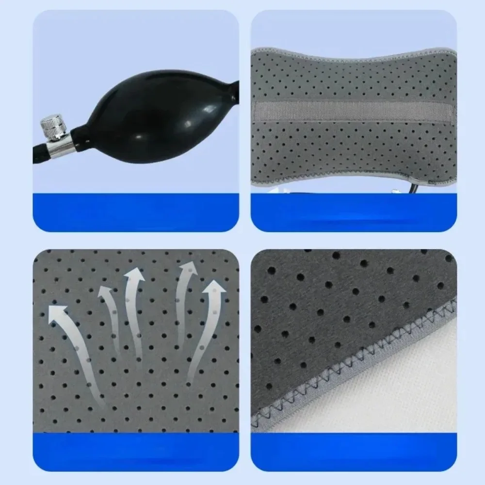 Portable Polyester Fiber Airbag Pad Inflatable Lumbar Support Waist Cushion Orthopedic Design Lumbar Airbag Posture Correct