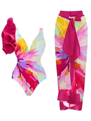 2024 volant costume intero e gonna a cordoncino imbottito costumi da bagno Sexy costume da bagno donna nuoto estivo Beachwear body