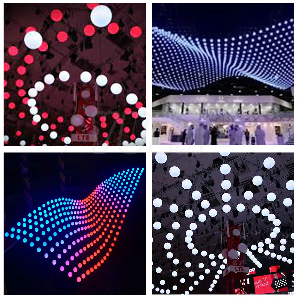 LED 42PCS 5050 RGB Lifting Ball Dmx Control verricello Led Ball Effect Light decorazione per interni Disco Bar luce cinetica della fase della palla