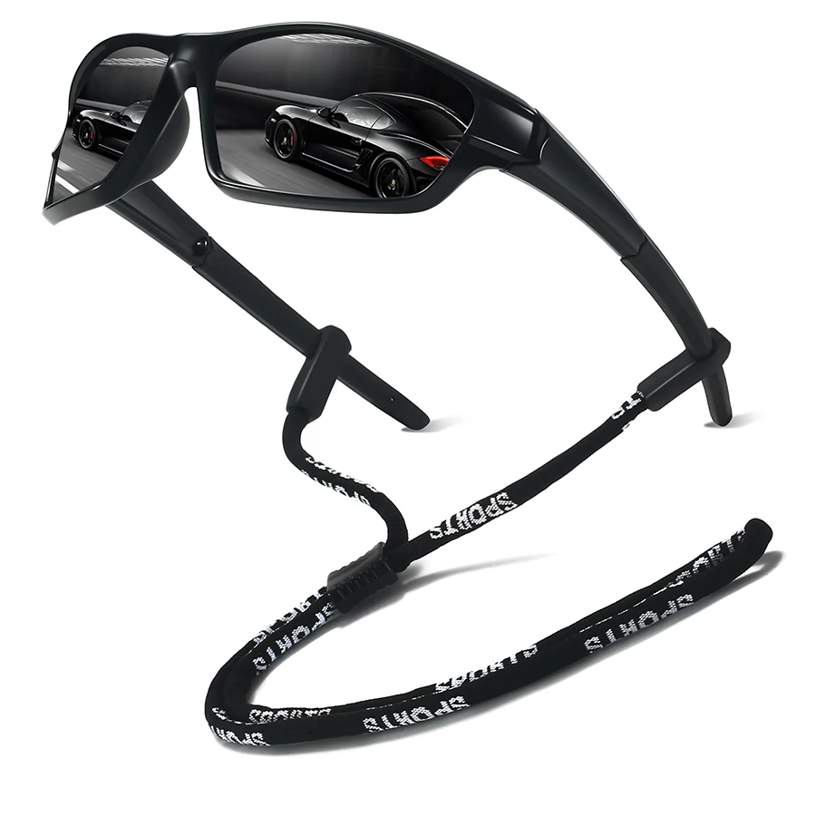 مع سلسلة نظارات شمسية UV400 للجنسين، نظارات رياضية عصرية للاستخدام في الهواء الطلق للجري وتسلق الجبال وصيد الأسماك والقيادة