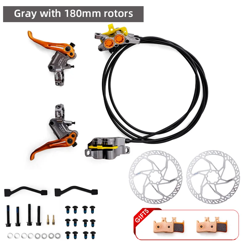 2025 ONIRII IIIPRO R2X4 MTB hydraulische schijfrem 4-zuiger interne kabel Quick Release MTB-remklauw voor MTB, klimmen, AM, XC NIEUW