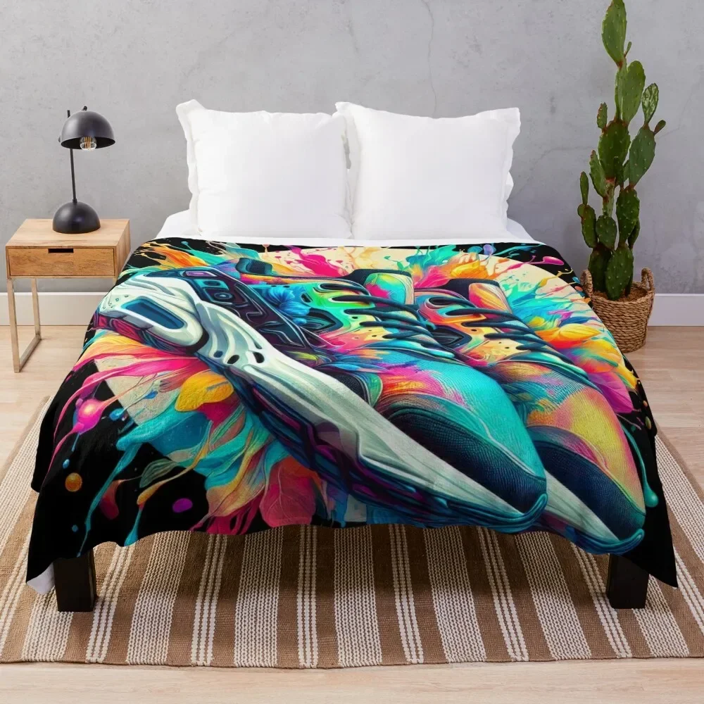 

shoes sneakers Throw Blanket Luxury Brand valentine gift ideas Camping Blankets