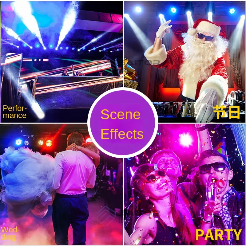 4PCS Moving Head 7x12W LED Light 4 IN 1 RGBW Professional Stage Effect 10/15DMX Wash Light for Disco DJ Music Party Dance Club