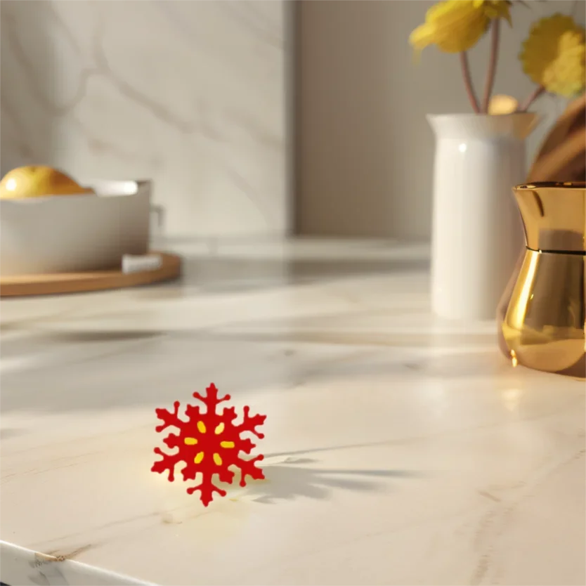 قواعد أكواب ندفة الثلج صغيرة الحجم لعطلة عيد الميلاد، سجادات أكواب القهوة للمشروبات مقاس 10 × 10 سم لتزيين أدوات المائدة على موضوع عيد الميلاد