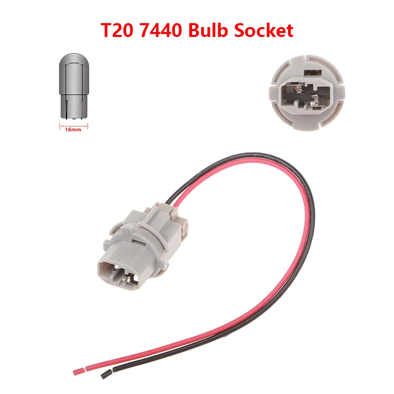 

1x для Honda Acura 2009 2010, задний фонарь T20 7440, разъем для держателя лампы, адаптер, аксессуары