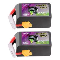 OVONIC 6s Lipo Battery 1550 mAh 22.2 V 150C with XT60 Connector for RC FPV Helicopter Aeroplane Quadcopter Hobby Racing (2Pieces