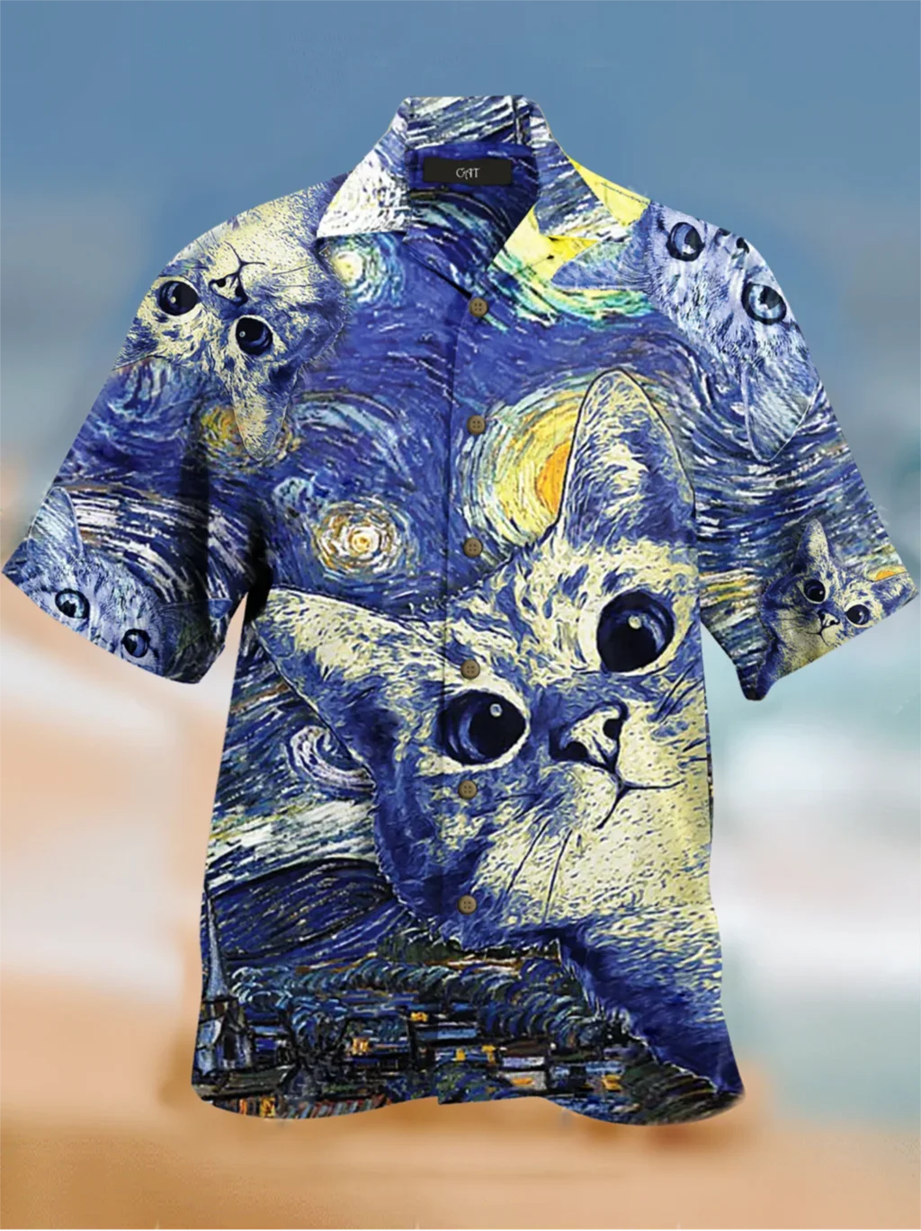 Camisa havaiana extragrande masculina, top engraçado de orangotango, manga curta, estilo cubano, impresso em 3D, férias de verão