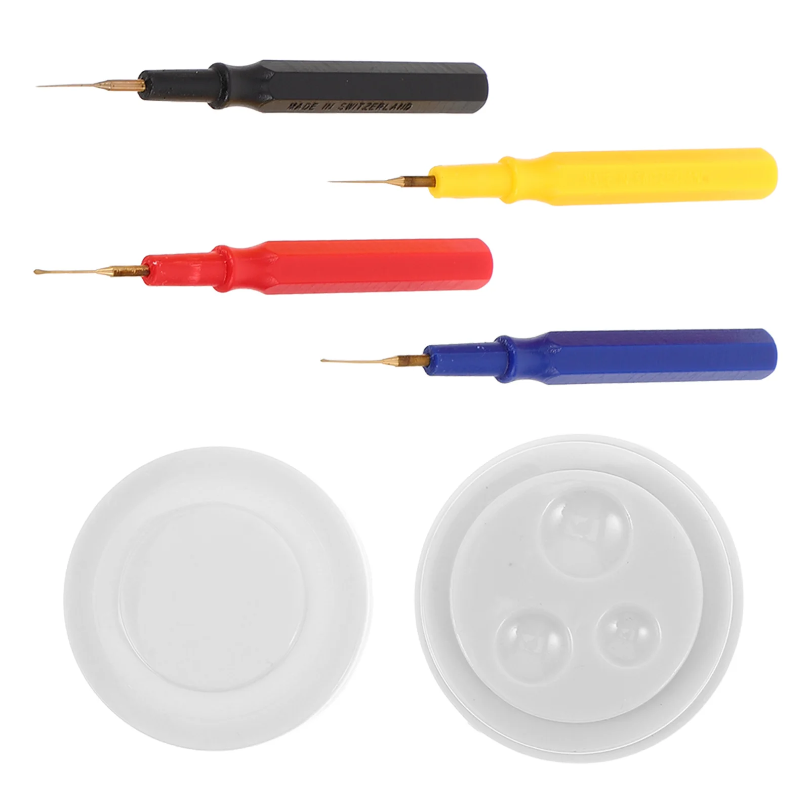 

1Set Professional Watchmaker Oil Pen Needle Set Precision Oiler Pen Four-Compartment Oil Dish Watch Repair Maintenance Tools