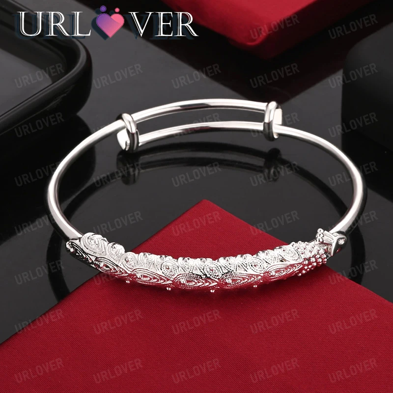 

Fashion Fine Jewelry Accessories New 925 Sterling Silver Bangle Women Valentine's Day Wedding Party Christmas Gift High Quality