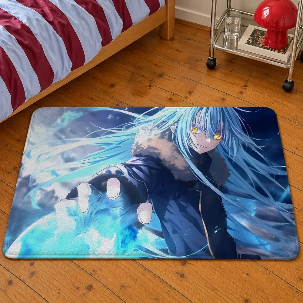Anime Tensura S4 Rimuru Tempest Diablo Floor Mat Soft Flannel Entrance Doormat Non-Slip Washable Rug Bedroom Kitchen Home Decor