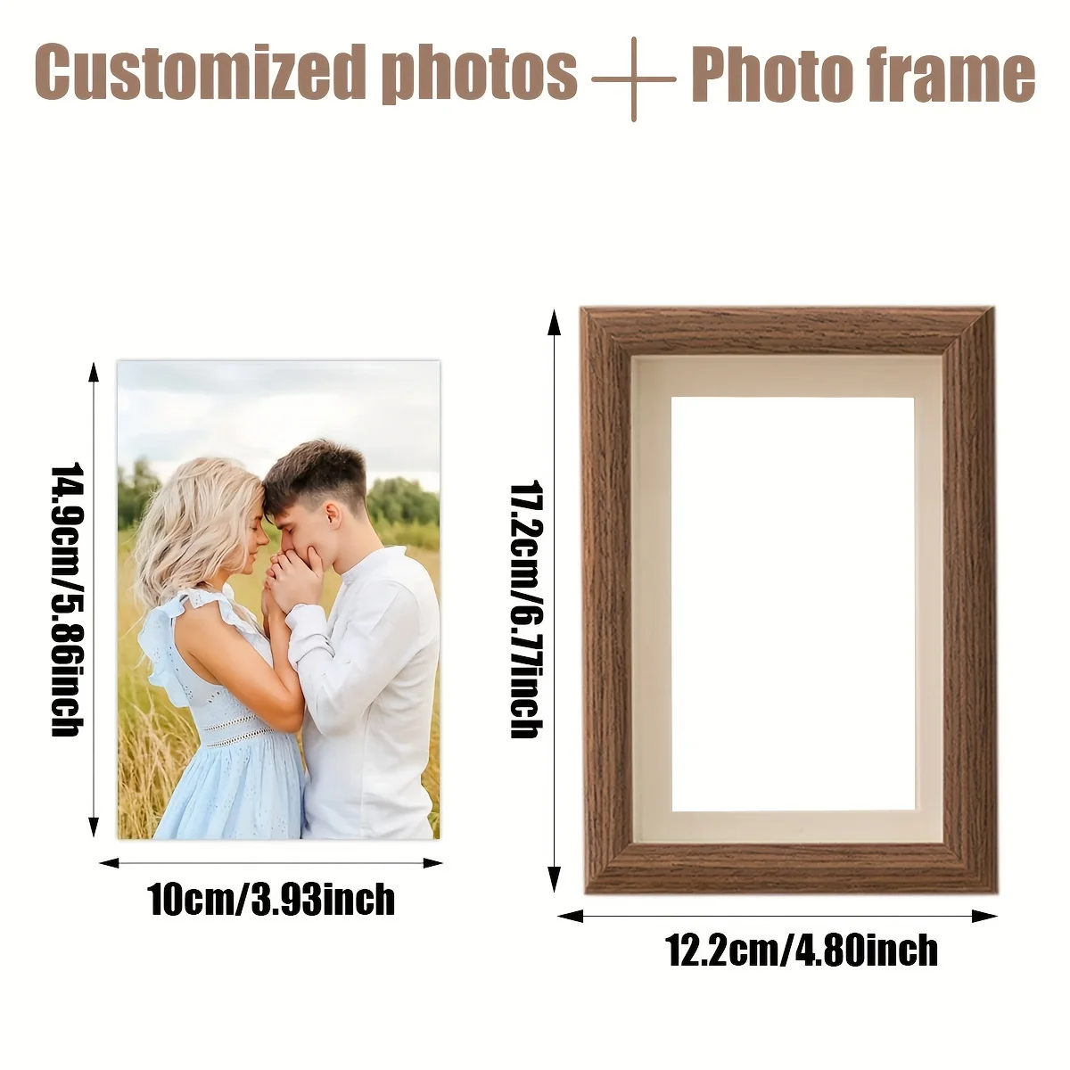 Personalized wooden photo frames, custom photo frame ornaments, simple holiday gifts indoors, commemorate precious memories