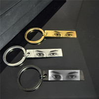 Custom Eye Photo Keychain Personalized Couple's Keychain - Laser-Engraved Stainless Steel with Eye Photo, Fashionable Gift for