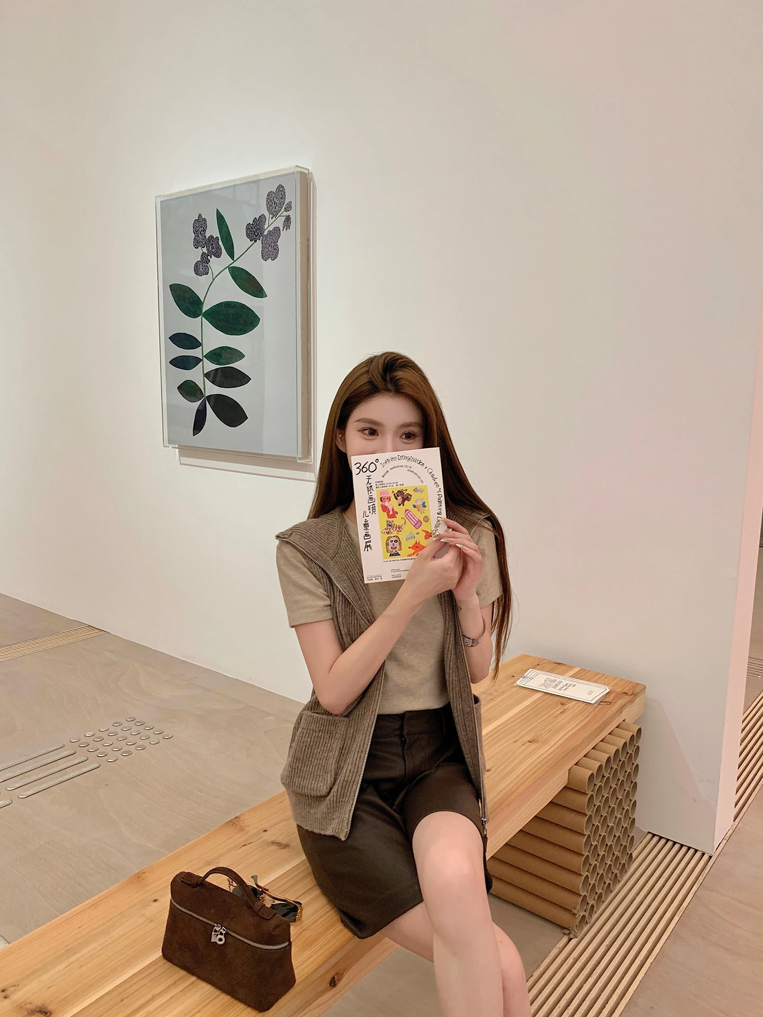 

Женский повседневный вязаный жилет Lilylikes Oats Moka из мягкой шерстяной пряжи с капюшоном, свободного кроя, мягкий вязаный свитер